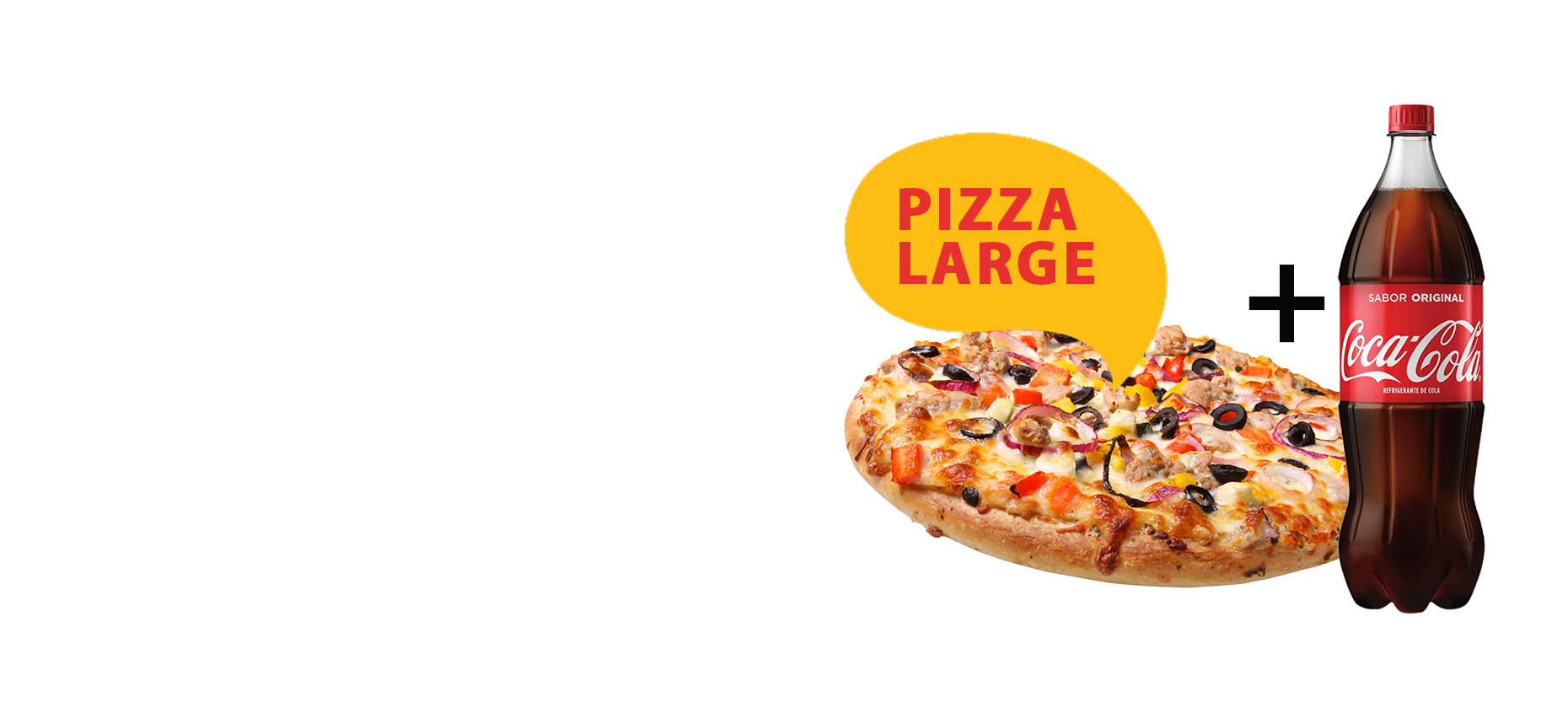 1 pizza large achetée